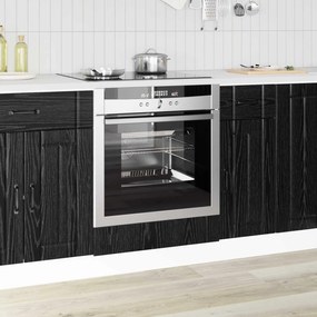 vidaXL Ντουλάπι φούρνου LUCCA Μαύρη Δρυς 60 x 46 x 81,5 εκ