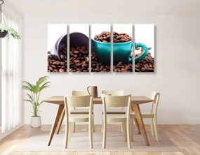 Φλιτζάνια εικόνων 5 μερών με κόκκους καφέ