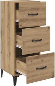 vidaXL Πλαϊνό γραφείο με συρτάρι Artisan Oak 34,5 x 34 x 90 εκ.