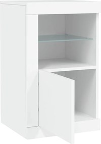 vidaXL Ντουλάπια Βοηθητικά με Φώτα LED 2 τεμ. Λευκά από Επεξεργ. Ξύλο
