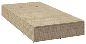 vidaXL Ξαπλώστρα με αιωρούμενο μαξιλάρι Μπεζ Poly Rattan