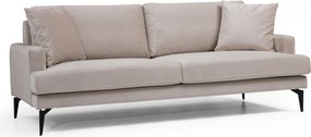 Τριθέσιος Καναπές Μπεζ GIGAS 205x90x88