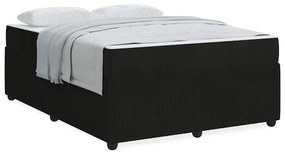 vidaXL Σκελετός κρεβατιού με στρώμα Μαύρο 140 x 200 cm Βελούδο