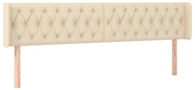 vidaXL Κεφαλάρι με Πτερύγια Κρεμ 203x16x78/88 εκ. Υφασμάτινο