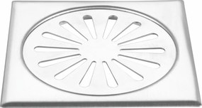 BRUNO σχάρα δαπέδου BRN-0311, fixed, ανοξείδωτο ατσάλι, 12x12cm, brushed
