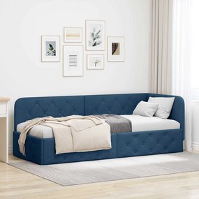 vidaXL Κρεβάτι Γωνίας Μπλε 80 x 200 cm ύφασμα