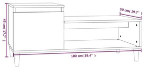 Τραπεζάκι Σαλονιού Sonoma Δρυς 100x50x45 εκ. Επεξεργασμένο Ξύλο - Καφέ