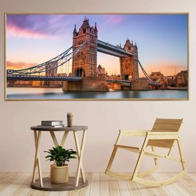 Πίνακας σε Plexiglass με Θέμα &#8220;Tower Bridge&#8221; σε ξύλινη Κορνίζα - 80cmx50cm