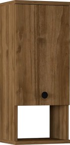 Ντουλάπι μπάνιου επιτοίχιο Mis Megapap χρώμα καρυδί 30x21,8x71εκ.