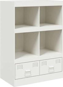 vidaXL Ραφιέρα Λευκή 67x39x95 εκ. από Ατσάλι