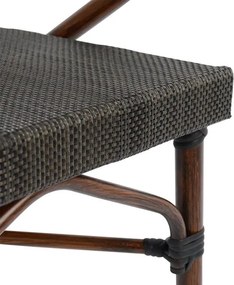 ΠΟΛΥΘΡΟΝΑ ΑΛΟΥΜΙΝΙΟΥ CLAY BAMBOO LOOK ΚΑΦΕ ΜΕ TEXTLINE HM5025 60,5x59x81Υ