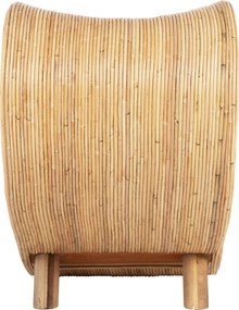 ΠΟΛΥΘΡΟΝΑ CURVY LOUNGE HM9645.01 ΑΠΟ RATTAN ΣΕ ΦΥΣΙΚΗ ΑΠΟΧΡΩΣΗ 63x128x97Y εκ.