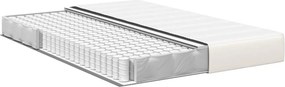 vidaXL Στρώμα Κρεβατιού με στρώμα Κρεμ 160 x 200 cm ύφασμα