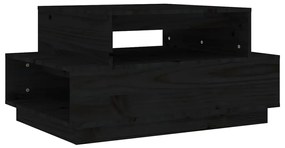 vidaXL Τραπεζάκι Σαλονιού Μαύρο 80x55x40,5 εκ. από Μασίφ Ξύλο Πεύκου