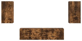 vidaXL 2 pcs Καπνιστό Δρύς