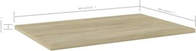 vidaXL Ράφια Βιβλιοθήκης 4 τεμ. Sonoma Δρυς 60x40x1,5 εκ. Επεξ. Ξύλο
