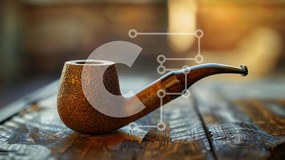 Intra Συλλεκτικό Ξύλινο Παζλ Plywood 4mm - Vintage σωλήνας σε αντίκες ξύλινο τραπέζι Σε Ξύλινο Κουτί - Διαστάσεις: 10x10 cm – 25 κομμάτια