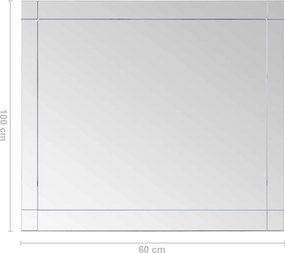 vidaXL Καθρέφτης Τοίχου 100 x 60 εκ. Γυάλινος