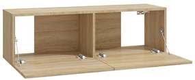 vidaXL Έπιπλα Τηλεόρασης 4 τεμ. Sonoma Δρυς 100 x 30 x 30εκ.