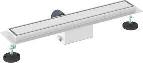 vidaXL 2 σε 1 εκροή ντους Ασημί 60 cm Ανοξείδωτο Ατσάλι 304