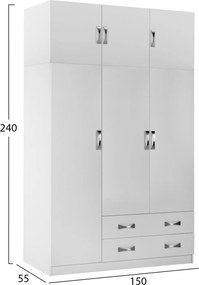 ΣΕΤ ΚΡΕΒΑΤΟΚΑΜΑΡΑΣ 6ΤΜΧ CARLY HM10884.05 ΜΕΛΑΜΙΝΗ ΛΕΥΚΗ-ΥΦΑΣΜΑ ΓΚΡΙ