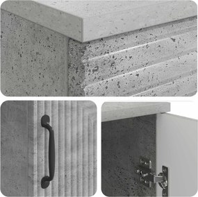 vidaXL Γραφείο Γκρι Σκυροδέματος 142,5 x 50 x 75 εκ.