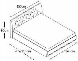 Κρεβάτι ξύλινο με δερμάτινη/ύφασμα BREEZE 140x190 DIOMMI 45-012