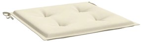 vidaXL Μαξιλάρια Καρέκλας Κήπου 2 τεμ. Κρεμ 50x50x3 εκ. Oxford Ύφασμα