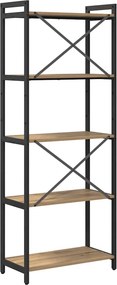 vidaXL Ράφι Βιβλίων 60 x 30 x 155 εκ Επεξεργασμένο ξύλο Artisan Oak