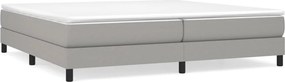 vidaXL Κρεβάτι Boxspring με Στρώμα Ανοιχτό Γκρι 200x200 εκ. Υφασμάτινο