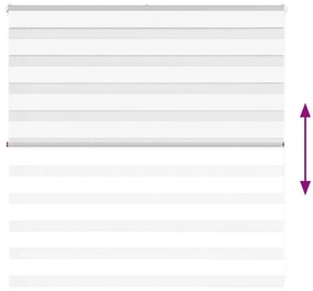 vidaXL Ζέβρα τυφλή Λευκό Πλάτος υφάσματος 140,9 εκ. Πολυεστέρας