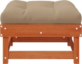 vidaXL Υποπόδιο κήπου Στερεό πεύκο Κερωμένο Καφέ