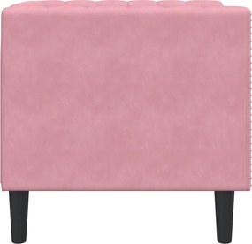 vidaXL Πολυθρόνα Chesterfield Ροζ Βελούδινη