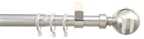 Κουρτινόξυλο Φ28mm Μονό Επεκτεινόμενο 160-300cm Με Άκρα Grace Chrome 998301