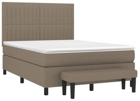 ΚΡΕΒΑΤΙ BOXSPRING ΜΕ ΣΤΡΩΜΑ TAUPE 140X200 ΕΚ. ΥΦΑΣΜΑΤΙΝΟ 3136761