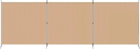 vidaXL 4-Πίνακας Διαχωριστικός Μπεζ 525 x 180 cm Ύφασμα