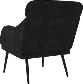 vidaXL Πολυθρόνα Μαύρη 63 x 76x 80 εκ. Βελούδινη