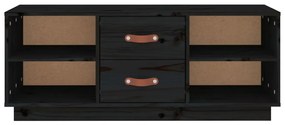 vidaXL Έπιπλο Τηλεόρασης Μαύρο 100 x 34 x 40 εκ. από Μασίφ Ξύλο Πεύκου