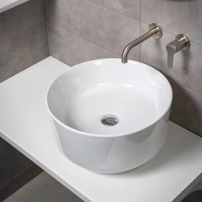 Mykonos White Gloss Ø46 - Επιτραπέζιος νιπτήρας