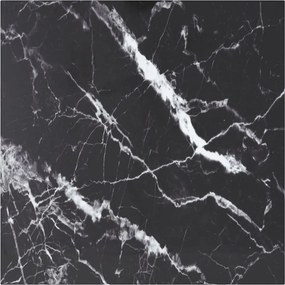 vidaXL Επιφάνεια Τραπεζιού Μαύρη 60x60εκ 6 χιλ Ψημ. Γυαλί Μαρμ. Σχέδιο