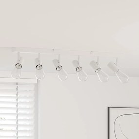 vidaXL Προβολέας οροφής 6 Way Adjustable Λευκό E27