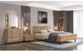 Savvidis Furniture Κρεβάτι Διπλό Μελαμίνη Ν81 Μελί για Στρώμα 140x190cm BEST-1524695