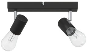 vidaXL Σποτ οροφής Μαύρο 26 x 6.5 x 11.5 εκ Ατσάλι