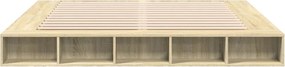 vidaXL Πλαίσιο Κρεβατιού Sonoma Δρυς 200x200 εκ. Επεξεργασμένο Ξύλο