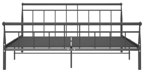 Πλαίσιο Κρεβατιού Μαύρο 200 x 200 εκ. Μεταλλικό - Μαύρο