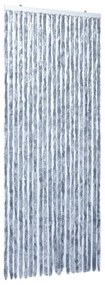 vidaXL Σήτα - Κουρτίνα Πόρτας Ασημί 90 x 220 εκ. από Σενίλ