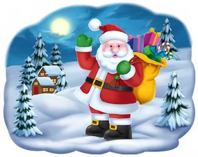 Χριστουγεννιάτικο 3D Αυτοκόλλητο Τζαμιού 236096c