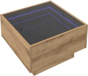 vidaXL Τραπεζάκι σαλονιού artisan δρυς 50 x 50 x 30 εκ