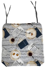 Λονέτα Τετράγωνο Μαξιλάρι Καρέκλας Breakfast 45x45cm 45x45 2cm