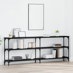 vidaXL Κονσόλα Μαύρη Δρυς 200x29x75 cm Επεξεργασμένο ξύλο